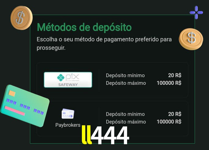 O cassino ll444 oferece uma grande variedade de métodos de pagamento